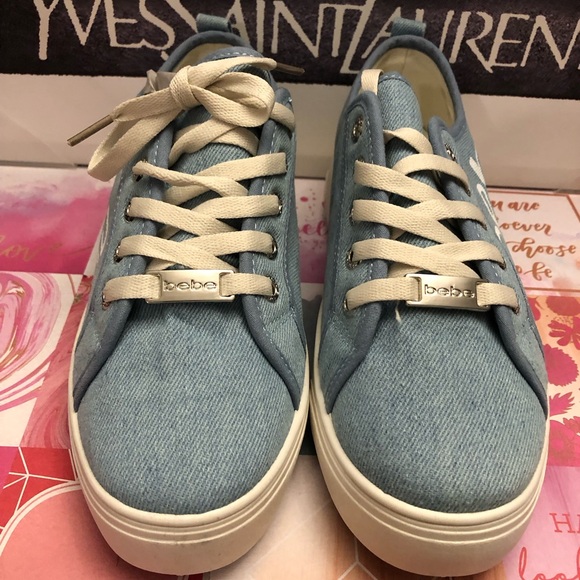 Denim Blue Platform Sneakers by Bebe Sport (New!) - Picture 4 of 6